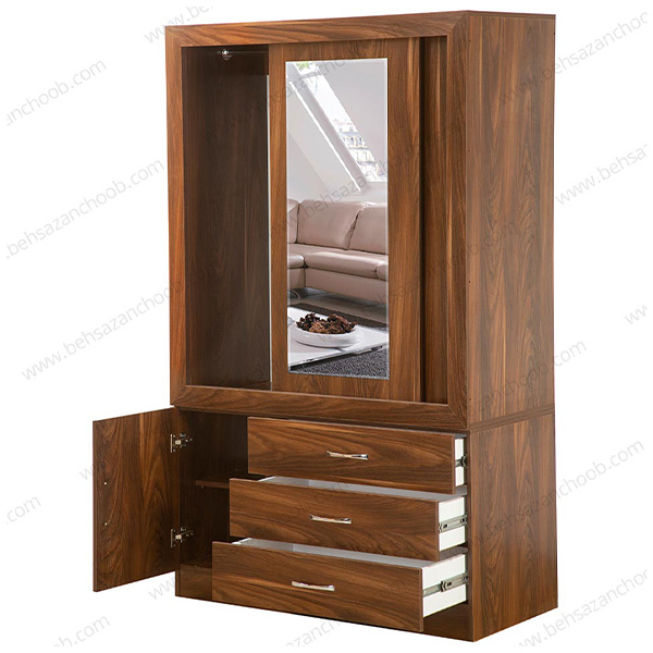 کمد لباس ام دی اف درب ریلی KM104